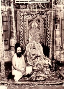 Swamiji at Matha Bhuvaneshwari Sanctum Pudukkottai